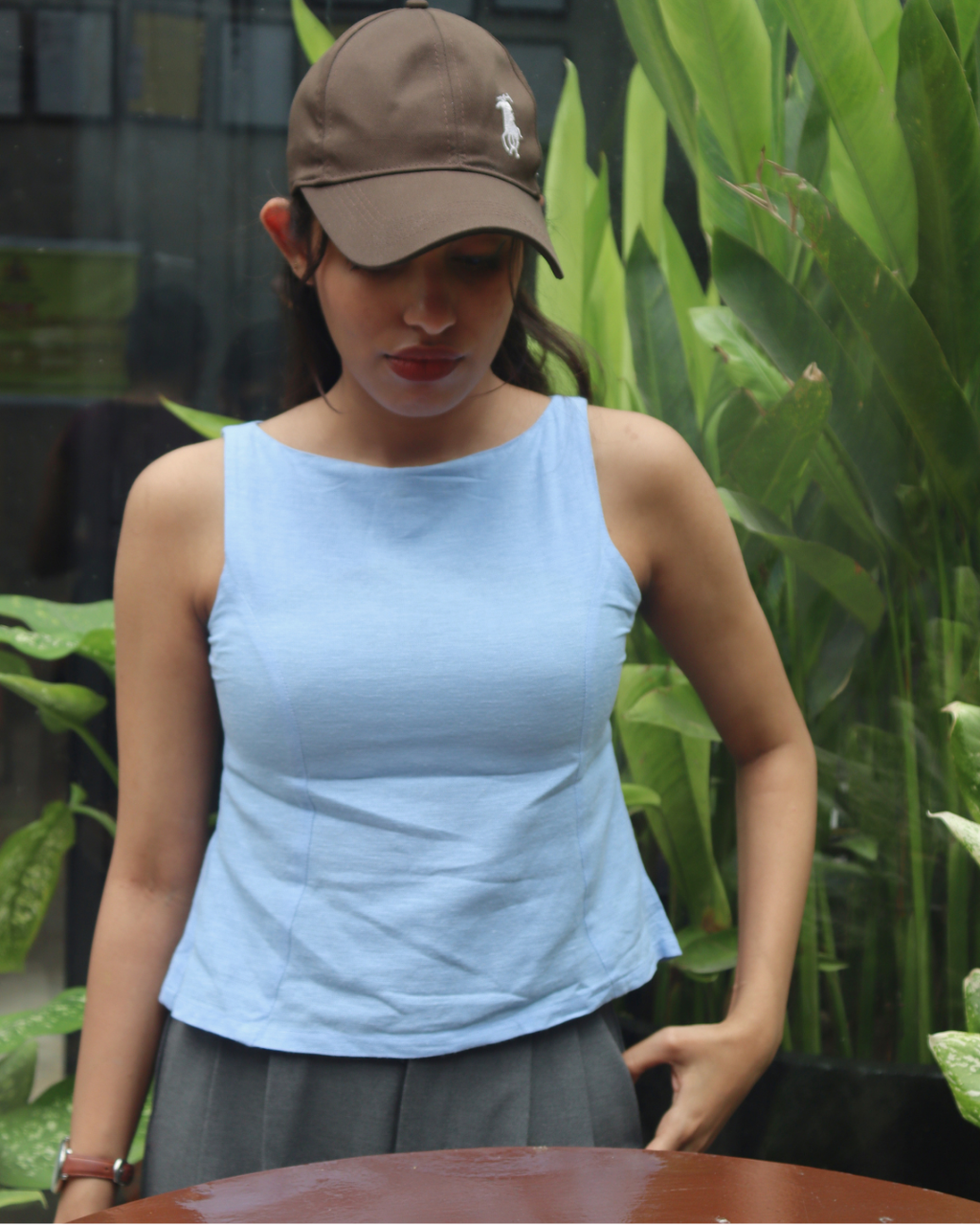 Linen Blue Top