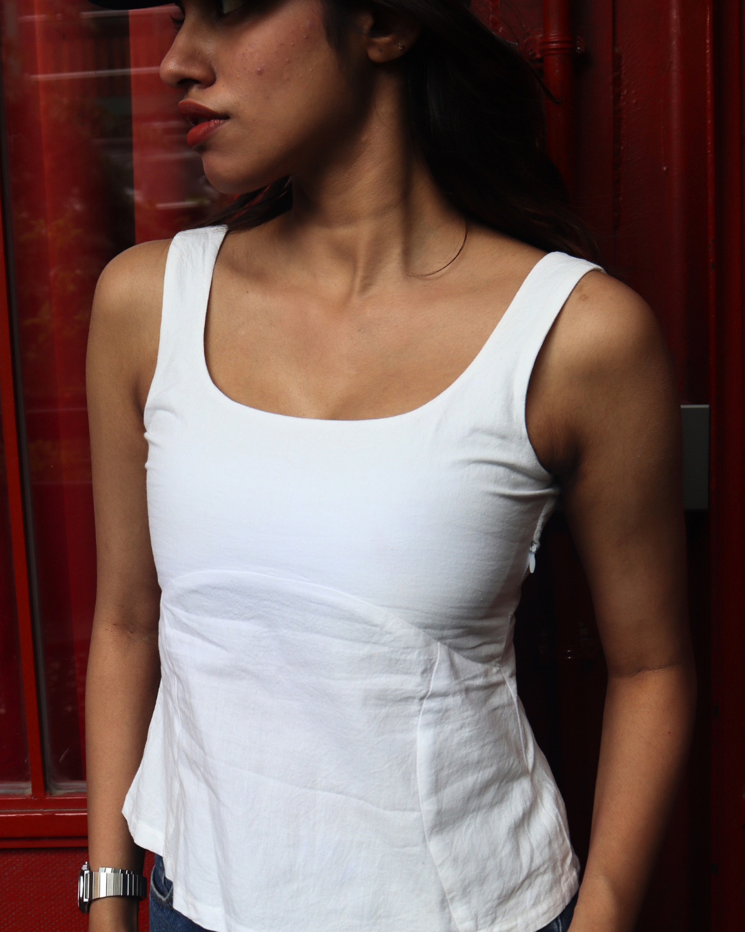 Linen-blend Tank top
