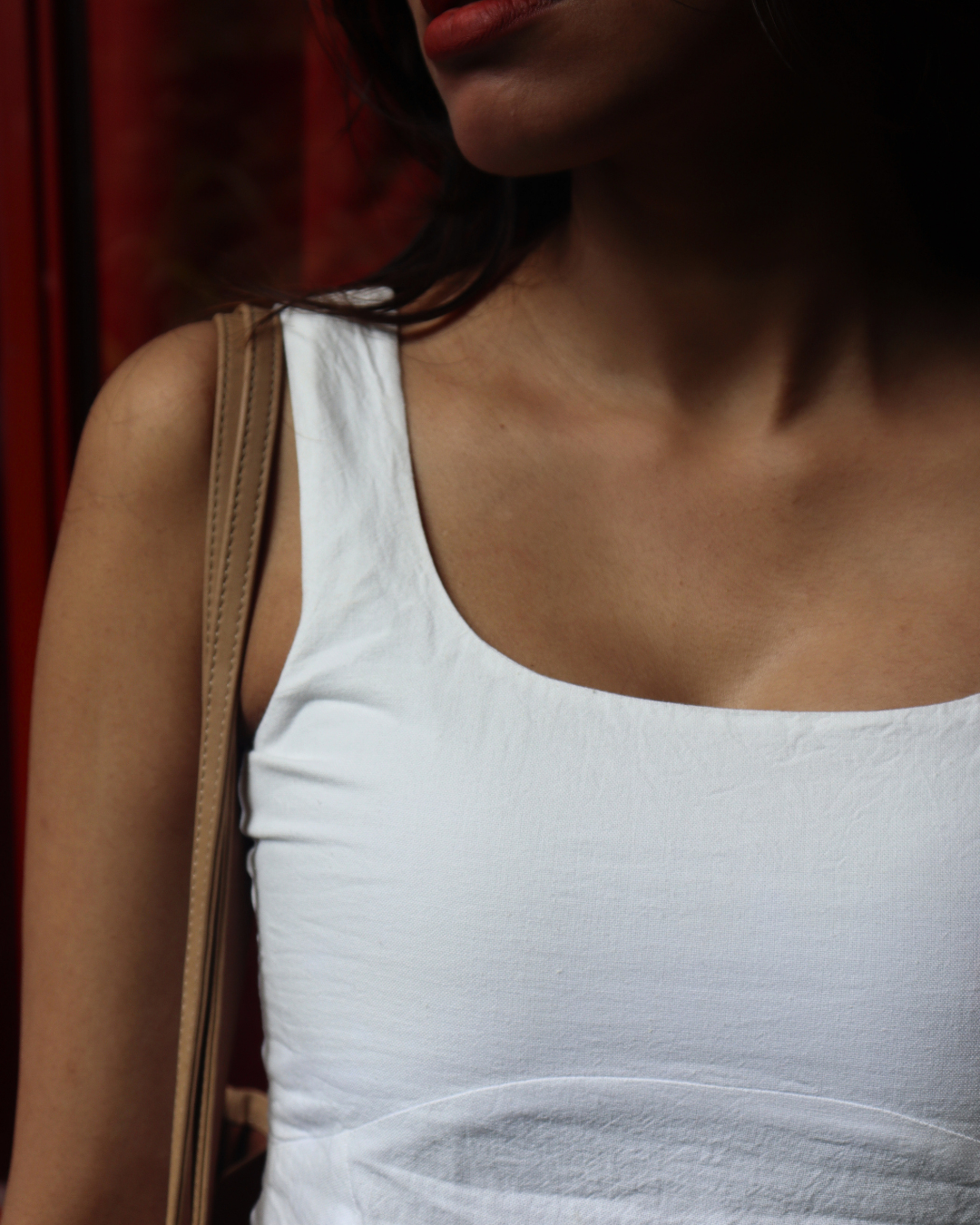 Linen-blend Tank top