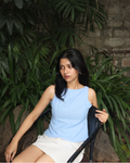 Linen Blue Top