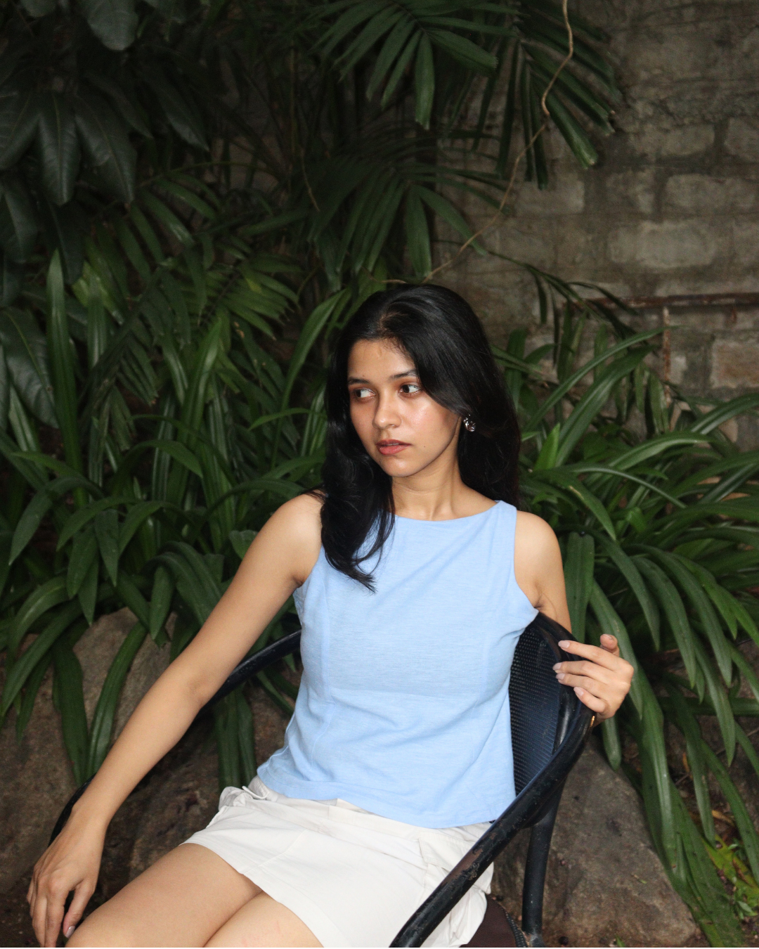 Linen Blue Top